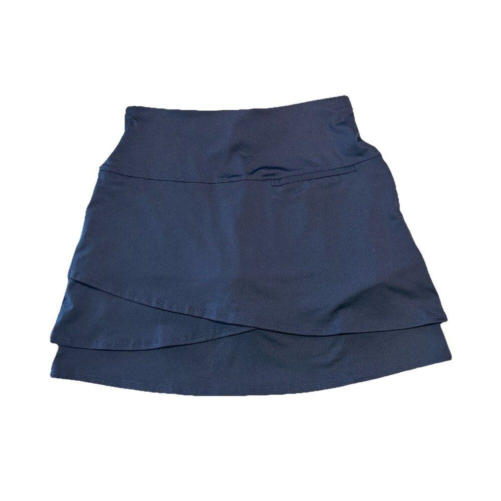 lucky in love Ladies Sz S Tennis Golf pickleball skort Stretch pull on Navy Blue - Picture 2 of 6